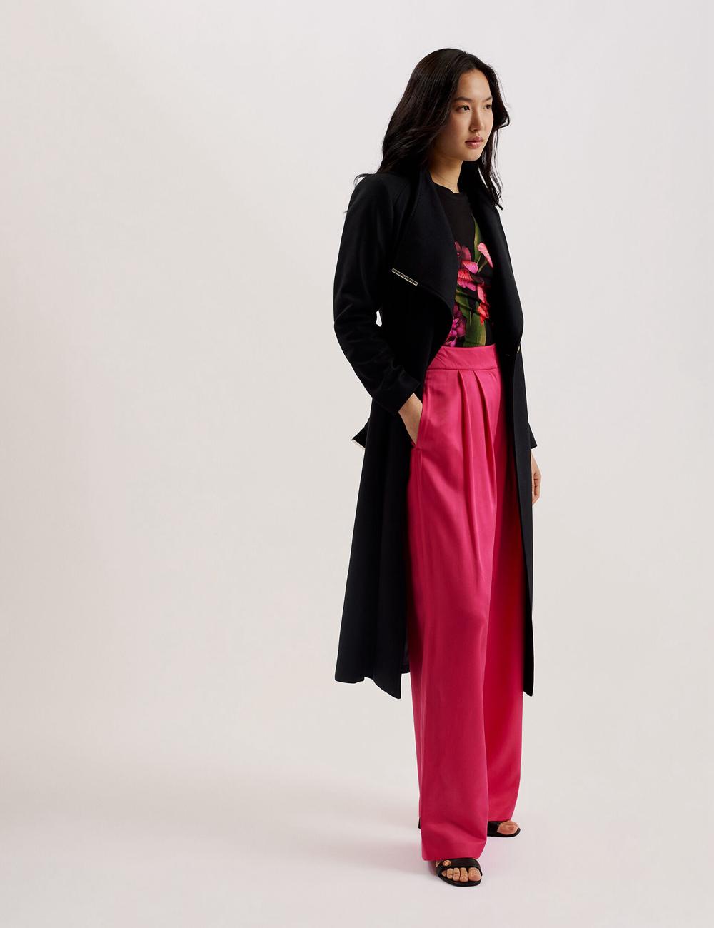 Black Women Ted Baker ROSELL Wool Wool Coats | NZ  RQUN-51768