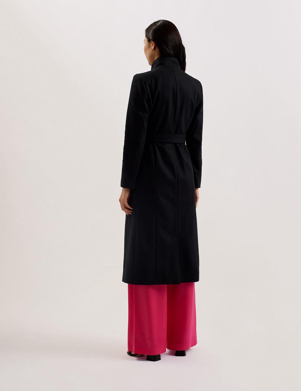 Black Women Ted Baker ROSELL Wool Wool Coats | NZ  RQUN-51768