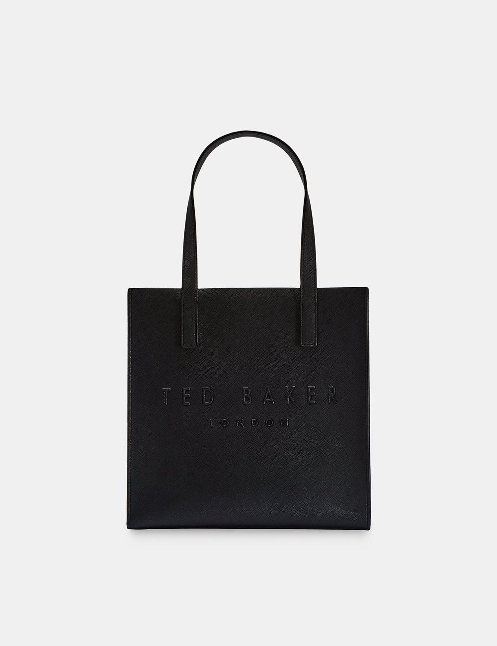 Black Women Ted Baker SEACON - Textured Faux Leather Small Icon Tote Bags | NZ  JUTA-58742