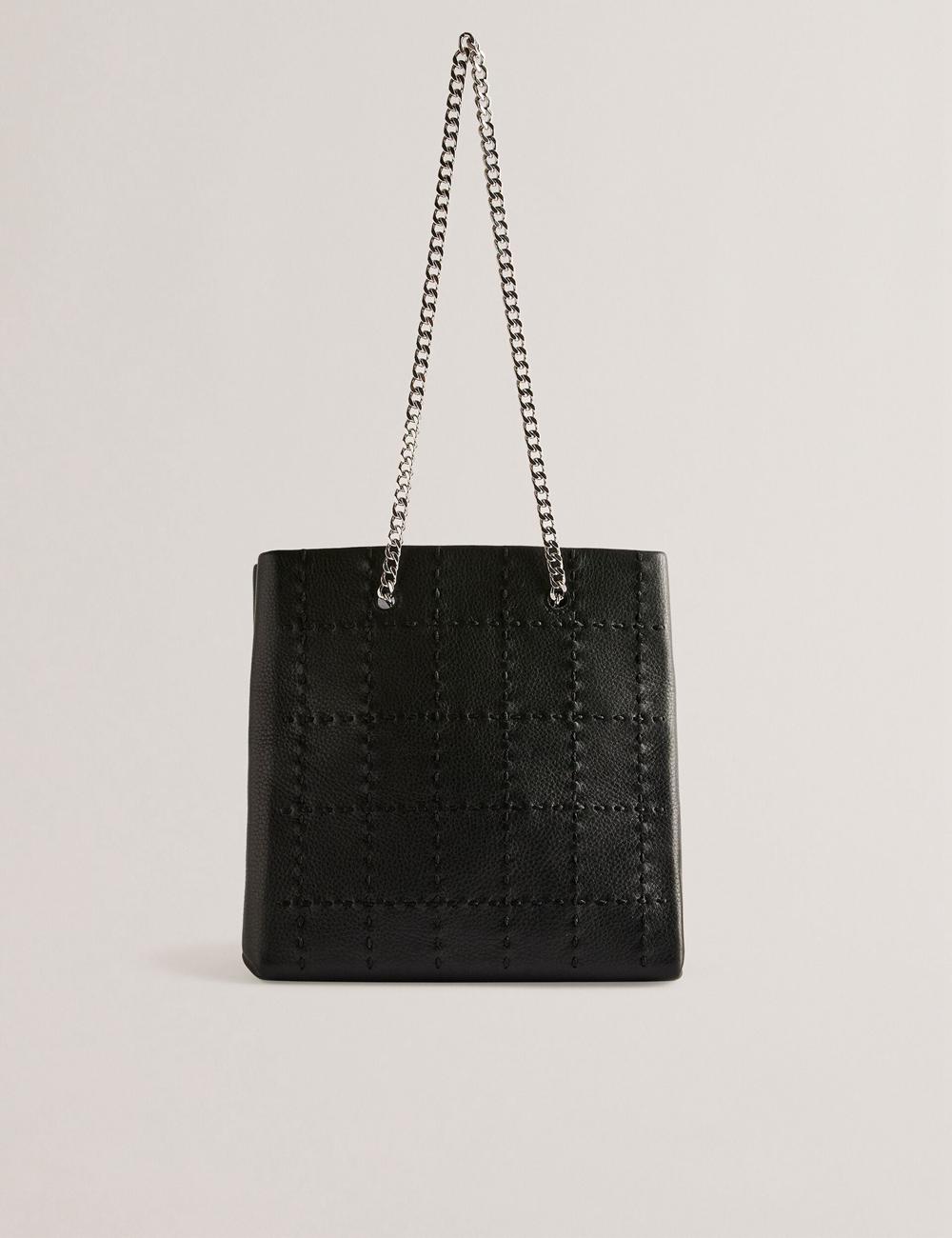 Black Women Ted Baker STALIA - Stitch Detail Leather Small Tote Bags | NZ  STXK-85692