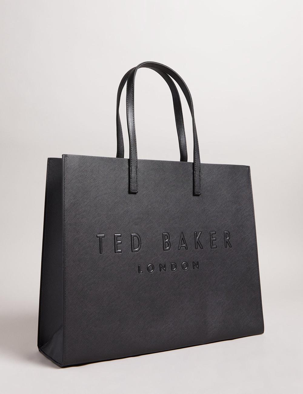 Black Women Ted Baker SUKICON - Textured Faux Leather Icon Tote Bags | NZ  ZNTS-06924