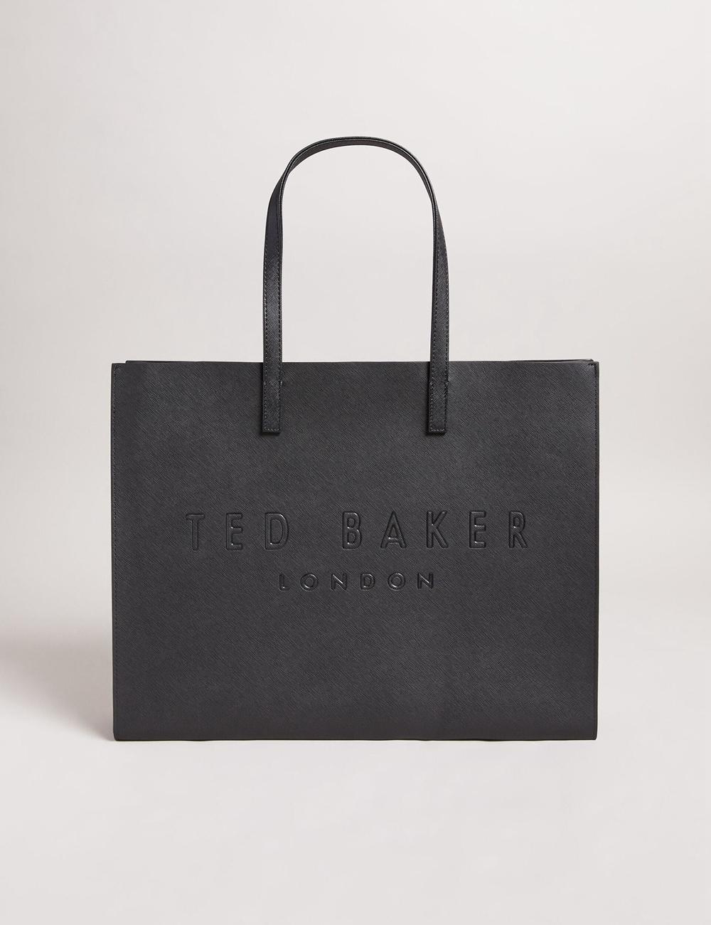 Black Women Ted Baker SUKICON - Textured Faux Leather Icon Tote Bags | NZ  ZNTS-06924