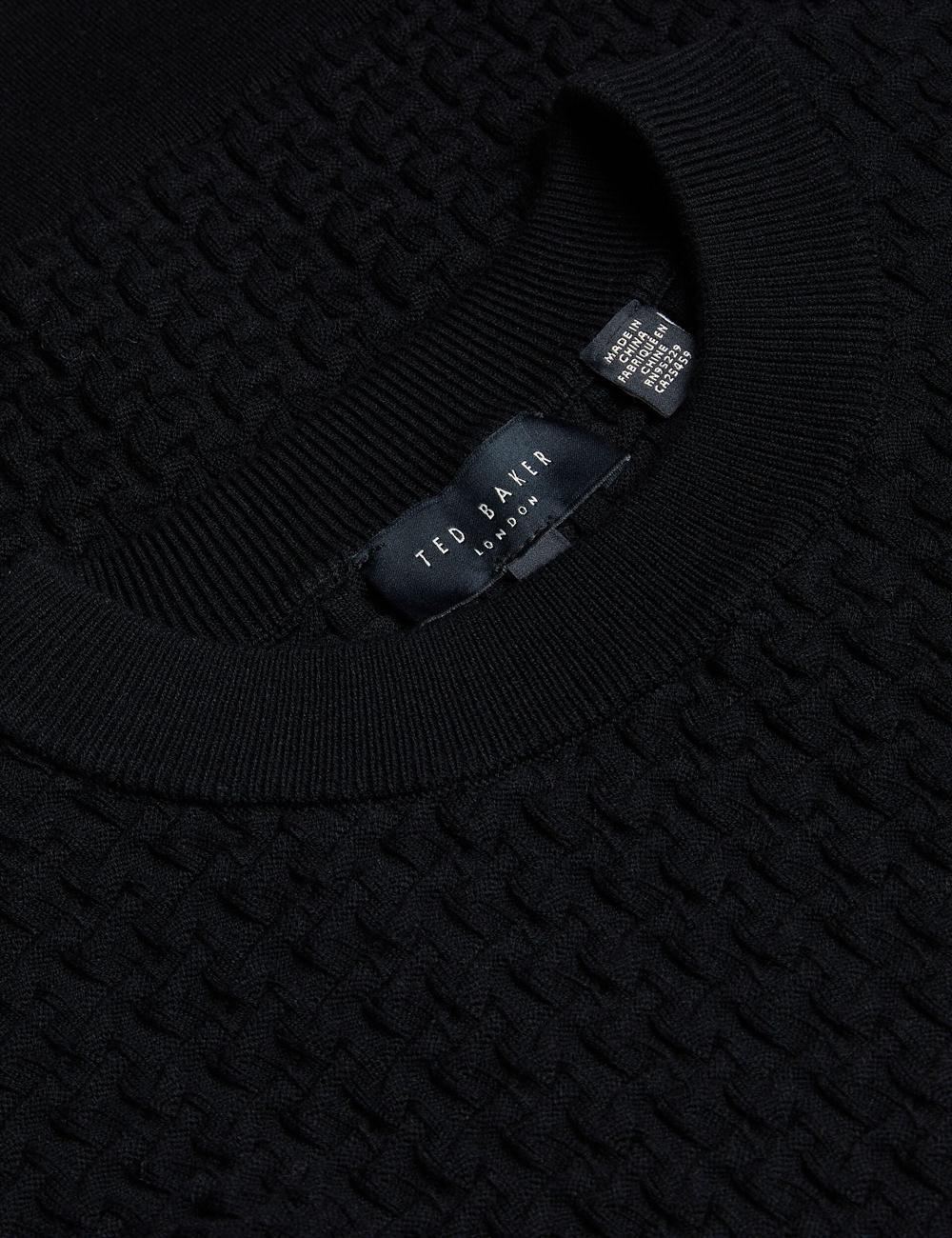 Black Women Ted Baker TEDTYY - Textured T Jacquard Knitted Jumpers | NZ  QGXJ-70514