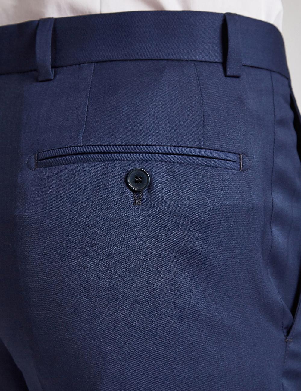 Blue Men Ted Baker FINLAYTS - Twill Wool Slim Fit Suit Trousers | NZ  XBEZ-75613