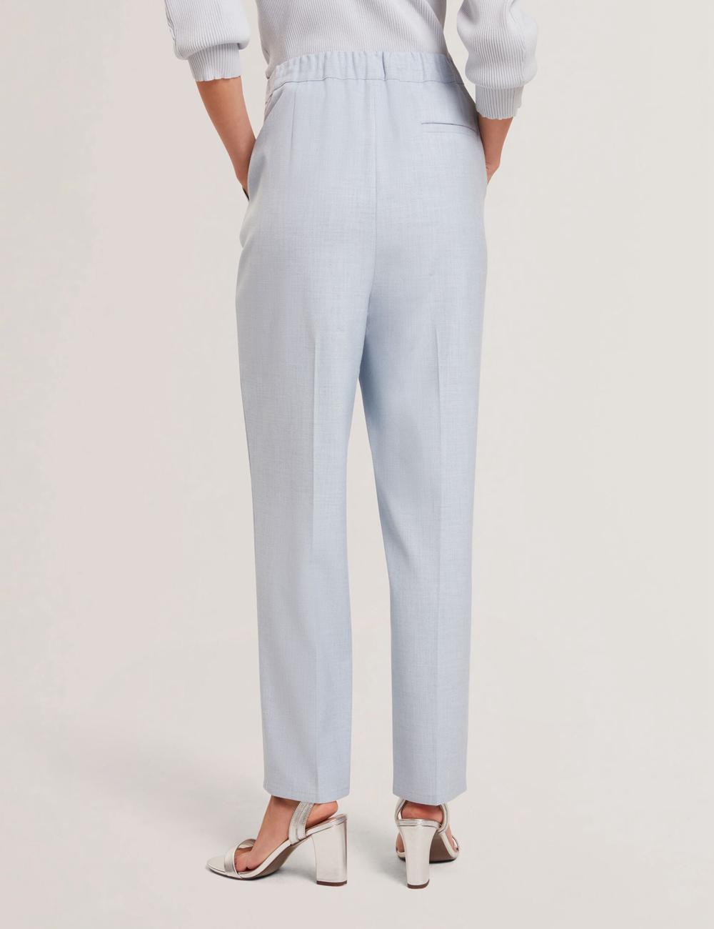 Blue Women Ted Baker BALLIA - Elasticated Waist Tailored Tapered Trousers | NZ  FKWQ-09326