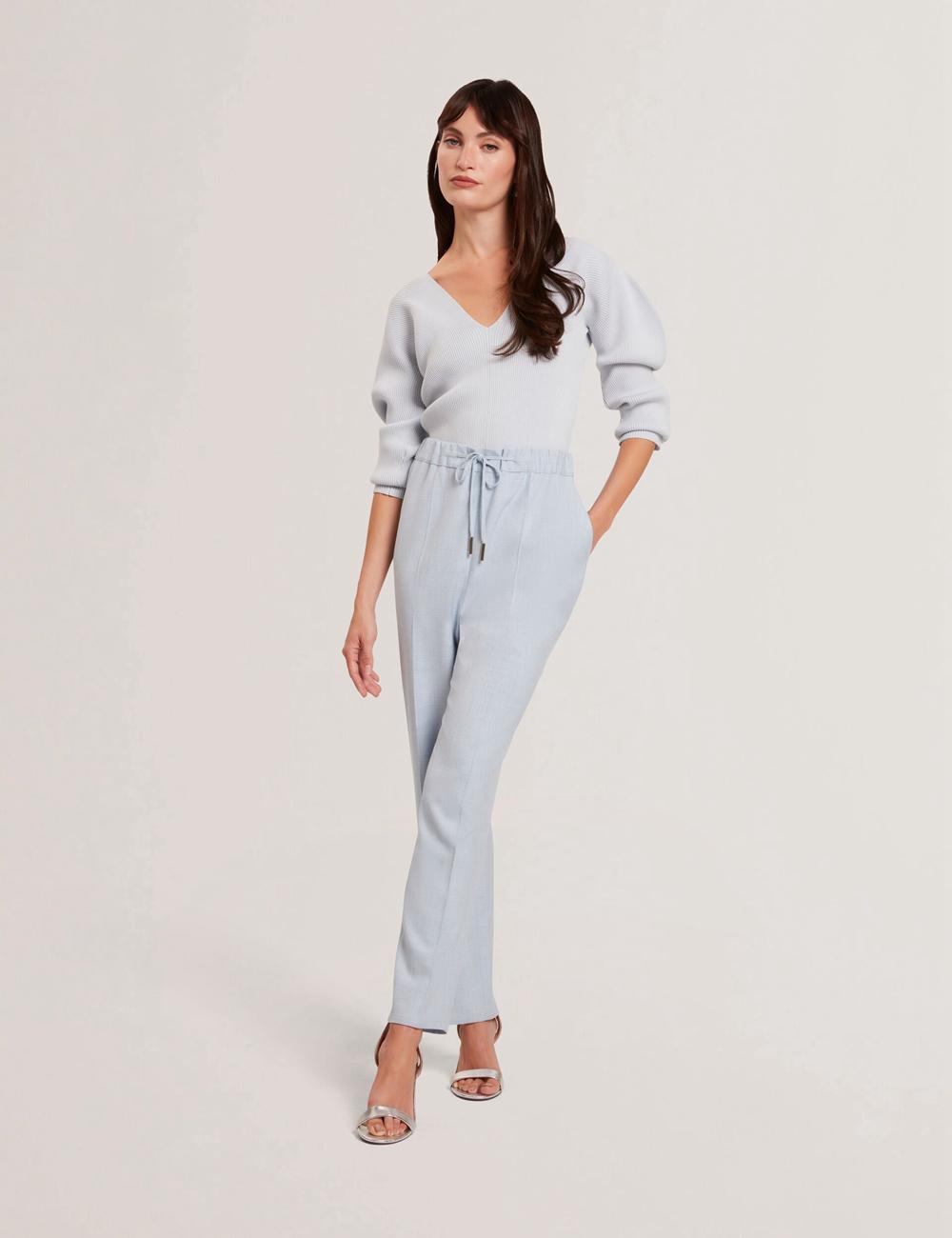 Blue Women Ted Baker BALLIA - Elasticated Waist Tailored Tapered Trousers | NZ  FKWQ-09326