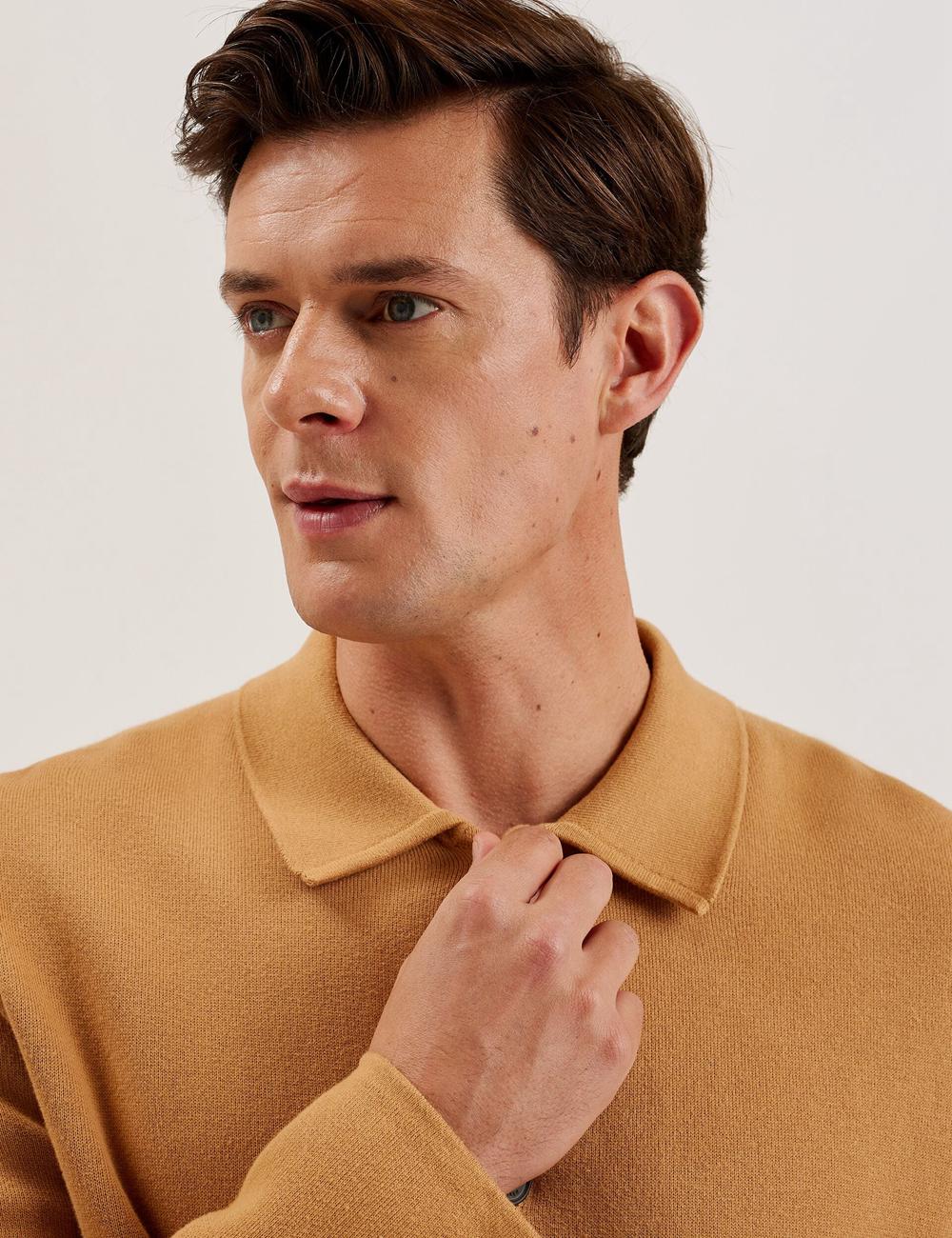 Brown Men Ted Baker FREDER - Knitted Cotton Blend Overshirts | NZ  CWHU-24803