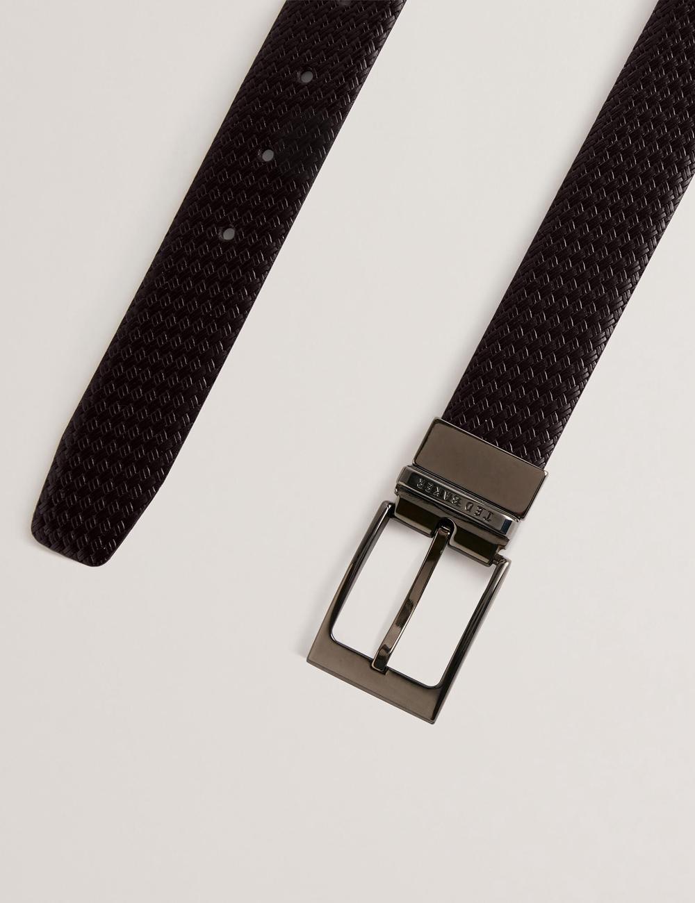 Brown Men Ted Baker WAIDE - Woven Texture Leather Belts | NZ  GLSQ-79438