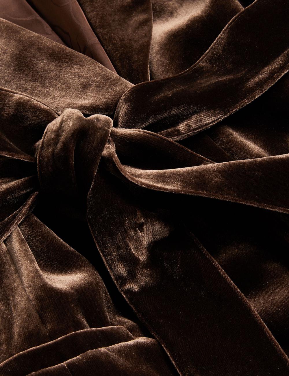 Brown Women Ted Baker MOMIJI - Velvet Waist Single Breasted Blazers | NZ  YBVL-87025
