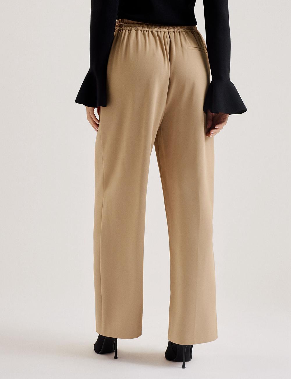 Camel Women Ted Baker LILIAAH - Wide Leg Tailored Smart Joggers | NZ  SZTP-68430