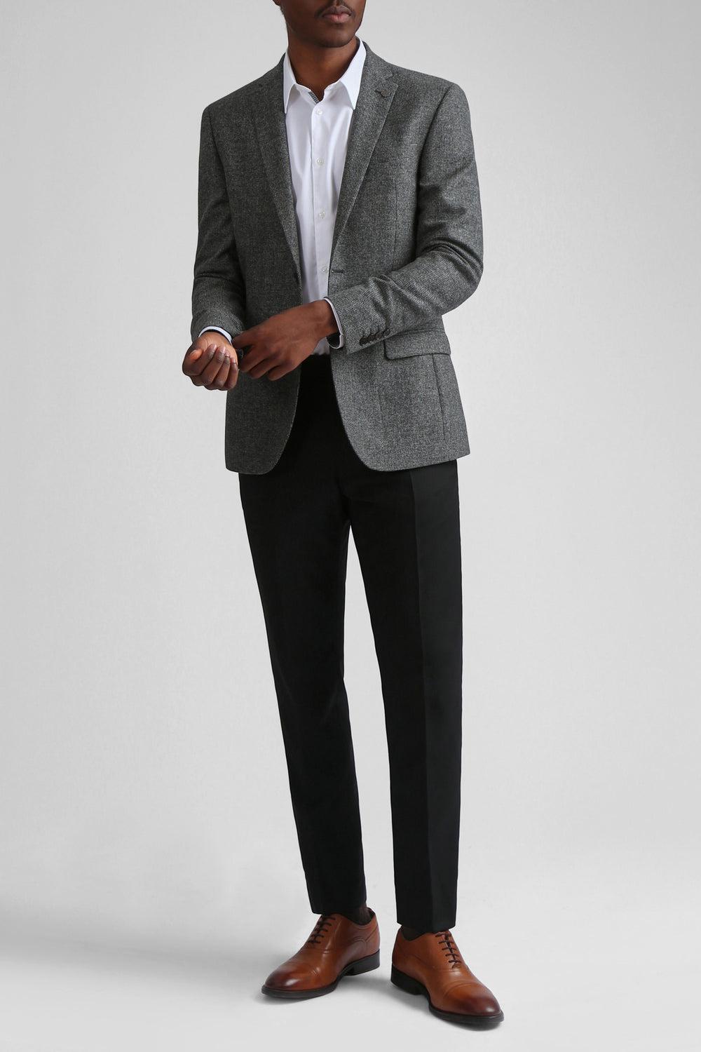Charcoal Men Ted Baker ASOJS - Puppytooth Check Slim Fit Blazers | NZ  TLBJ-29713