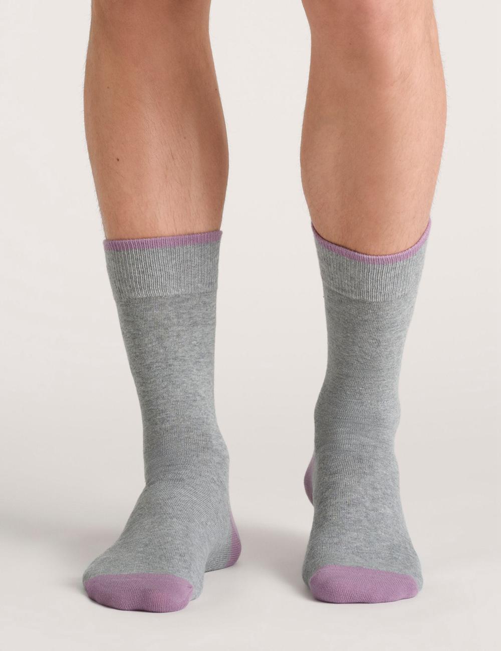 Dark Green Men Ted Baker 3 Pack Geometric Check Crew Socks | NZ  ISOD-28905