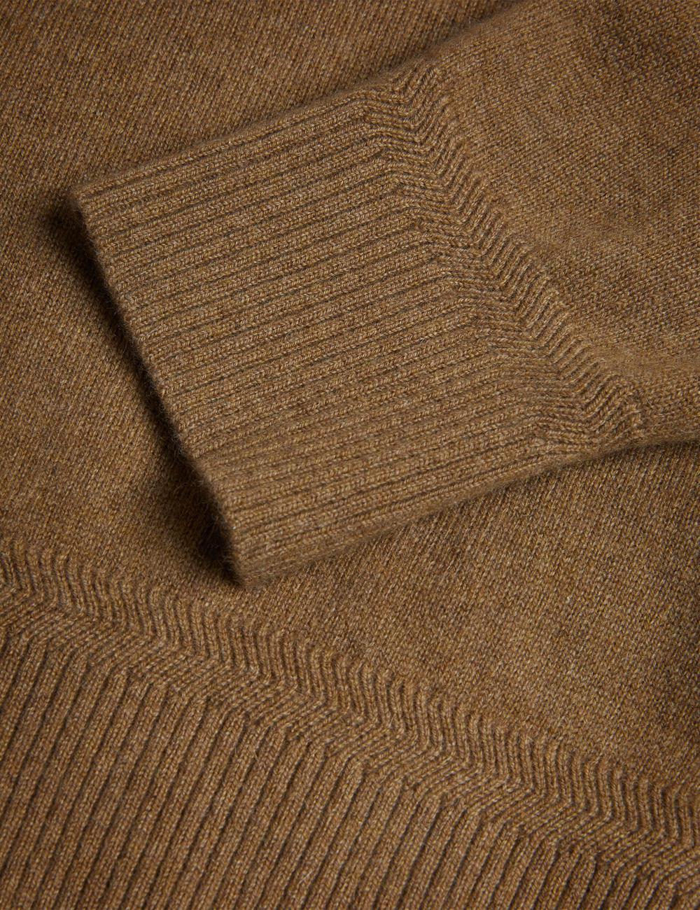 Dk-Brown Men Ted Baker KAROLT - Cashmere Knit Long Sleeve Top Jumpers | NZ  VZAI-61324