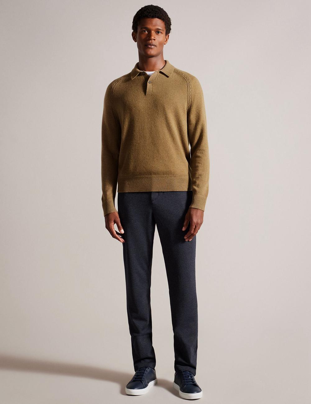 Dk-Brown Men Ted Baker KAROLT - Cashmere Knit Long Sleeve Top Jumpers | NZ  VZAI-61324