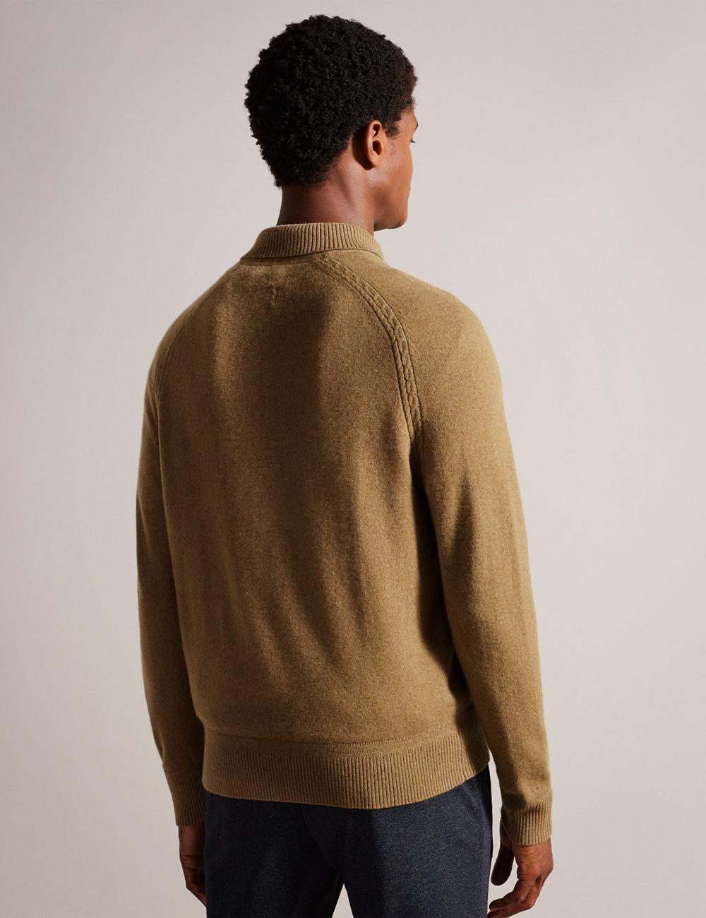 Dk-Brown Men Ted Baker KAROLT - Cashmere Knit Long Sleeve Top Jumpers | NZ  VZAI-61324