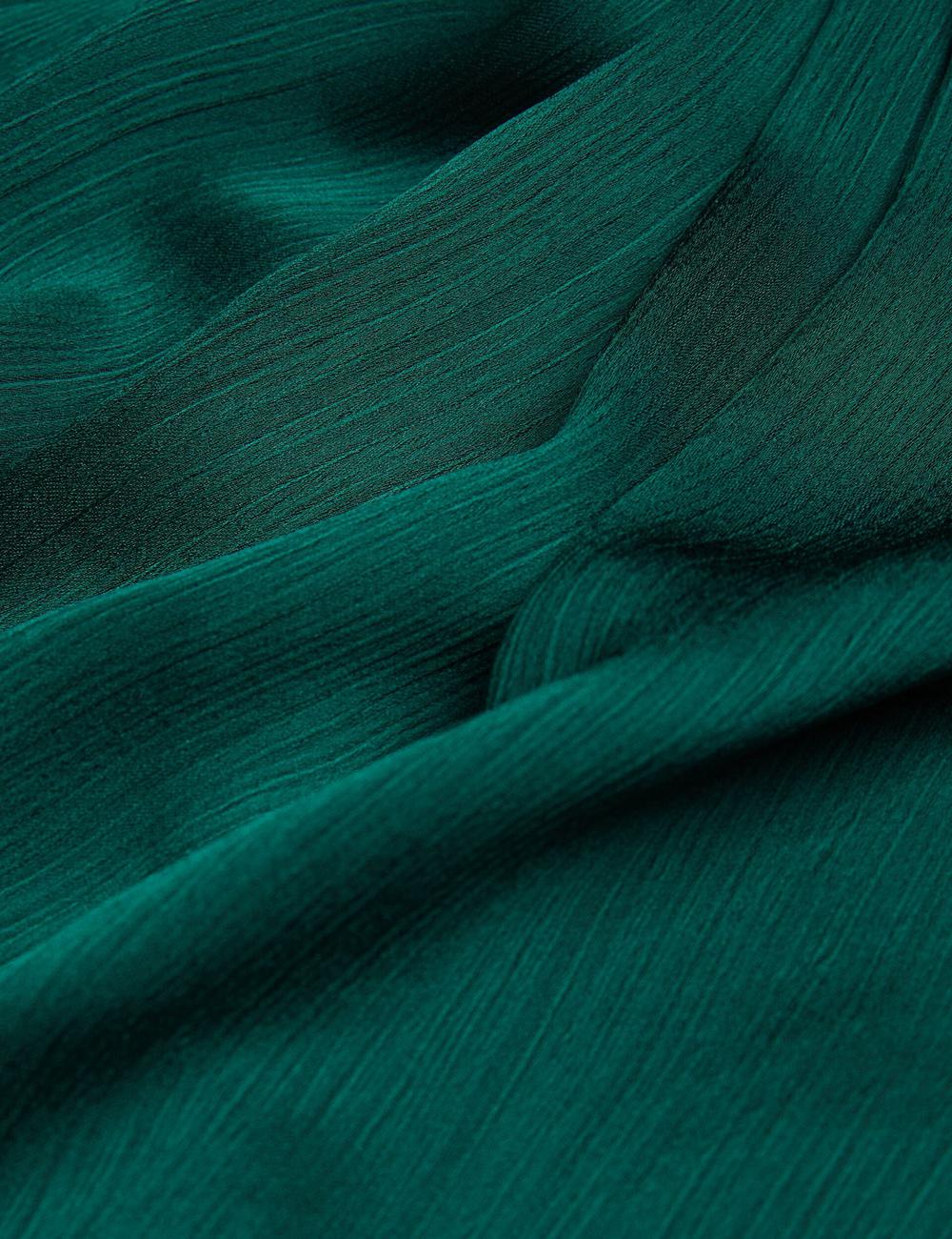 Dk-Green Women Ted Baker MISRINA - Drape Neck Detail Satin Top Jumpers | NZ  FZJB-30269
