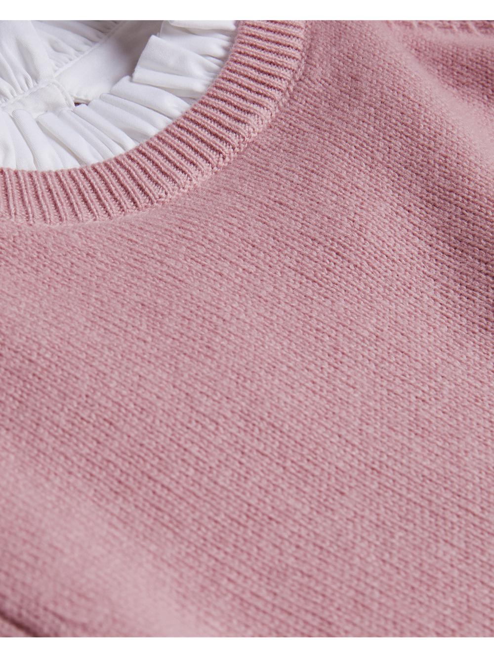 Dusky-Pink Women Ted Baker LISSIAH - Bobble Detail Shirt Hem Knitted Jumpers | NZ  XIZO-37890
