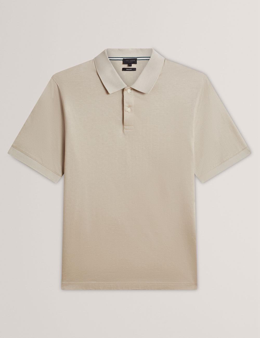 Ecru Men Ted Baker AUGUSO - Textured Jacquard Cotton Polos Shirts | NZ  NXMR-32519