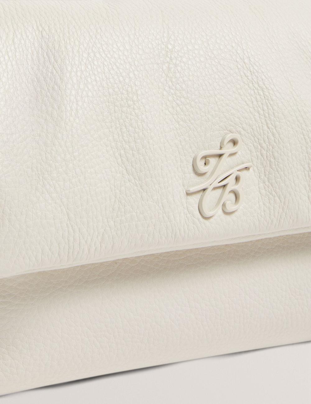 Ecru Women Ted Baker MARRISA - Padded Leather Fold Over Crossbody Bags | NZ  TIMN-91053