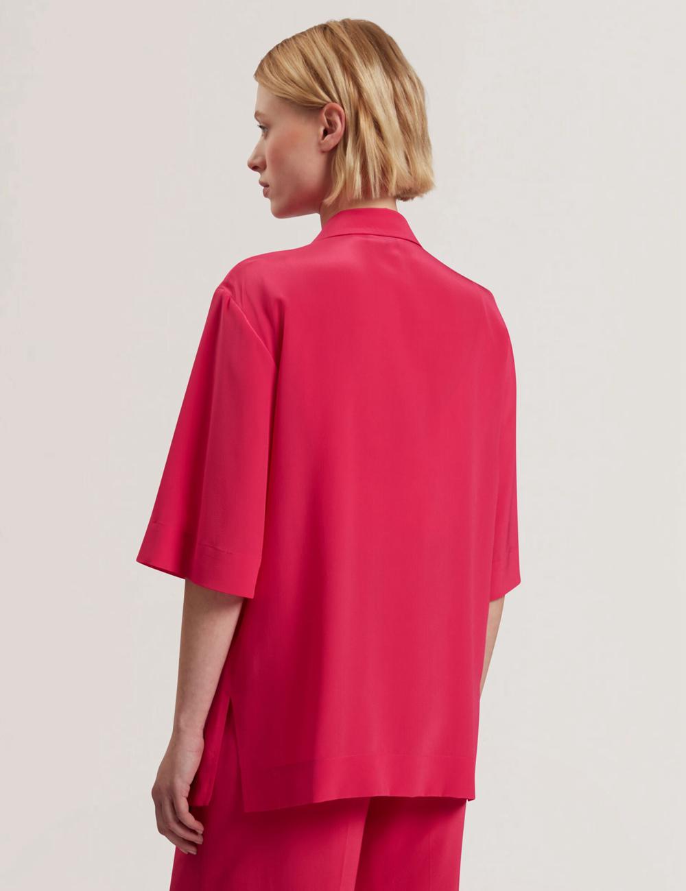 Fuchsia Women Ted Baker CARLOE - Silk Short Sleeve Blazers | NZ  SRVZ-90762