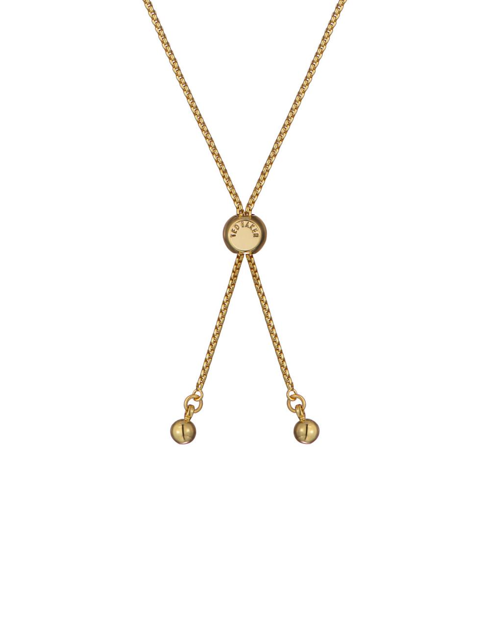 Gold Women Ted Baker ADORIA - Mini Crystal Heart Adjustable Bracelets | NZ  DNOS-97281