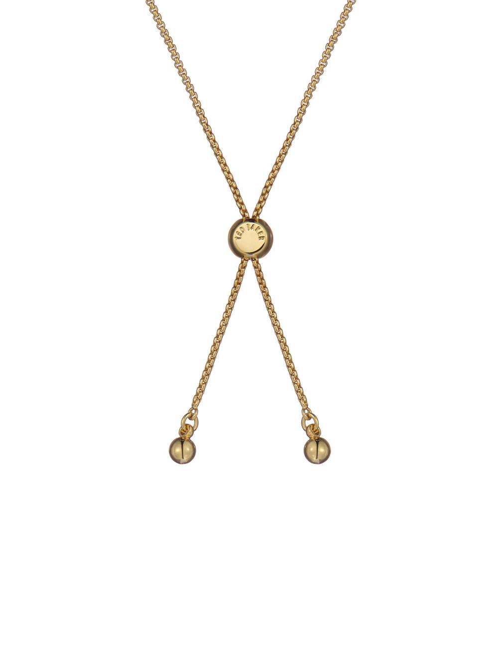 Gold Women Ted Baker FLORIE - Pearl Flower Adjustable Chain Bracelets | NZ  XUSH-20681
