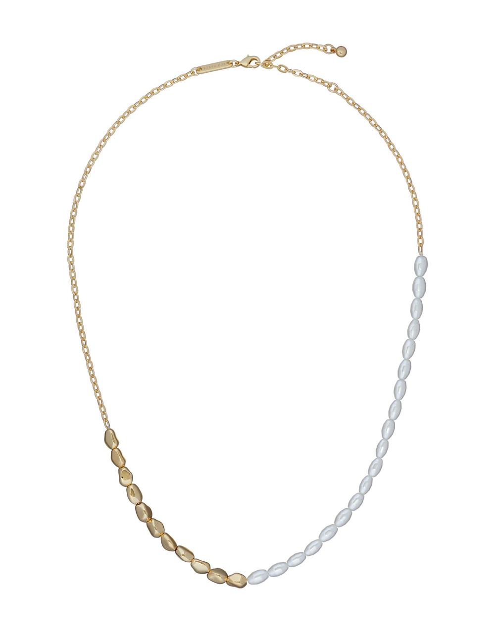Gold Women Ted Baker ILENIE - Island Pearl Beaded Necklaces | NZ  RXZW-10369