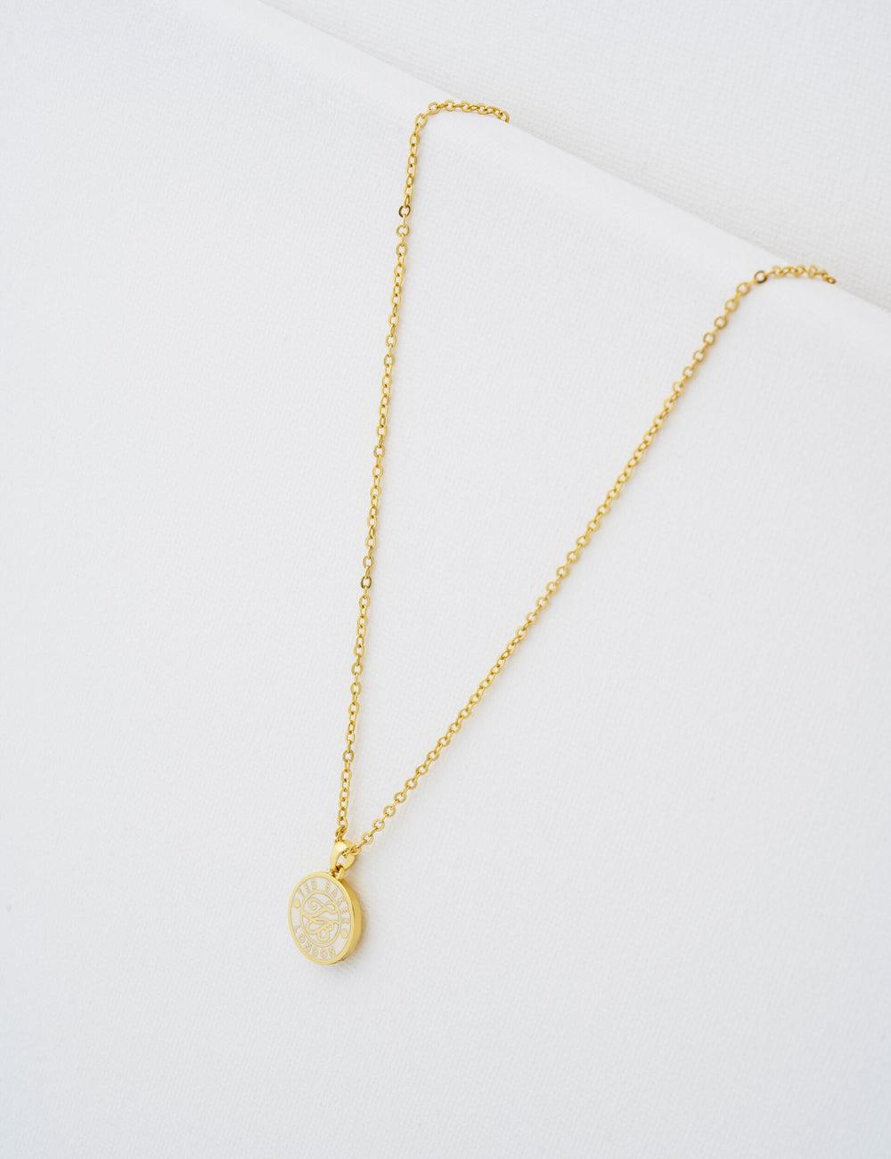 Gold Women Ted Baker MONELLA - Monogram Logo Coin Pendant Necklaces | NZ  NLFD-57023