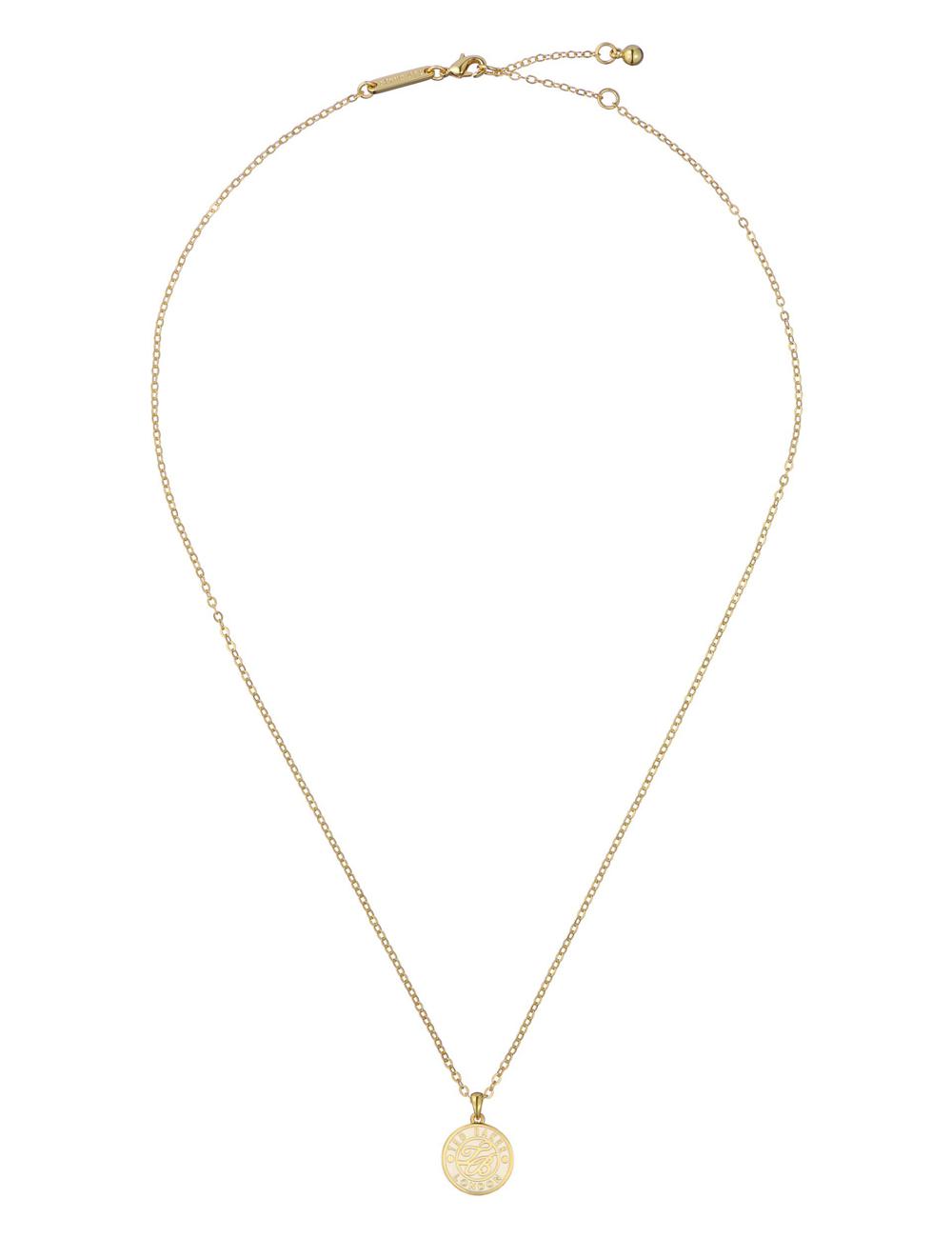 Gold Women Ted Baker MONELLA - Monogram Logo Coin Pendant Necklaces | NZ  NLFD-57023