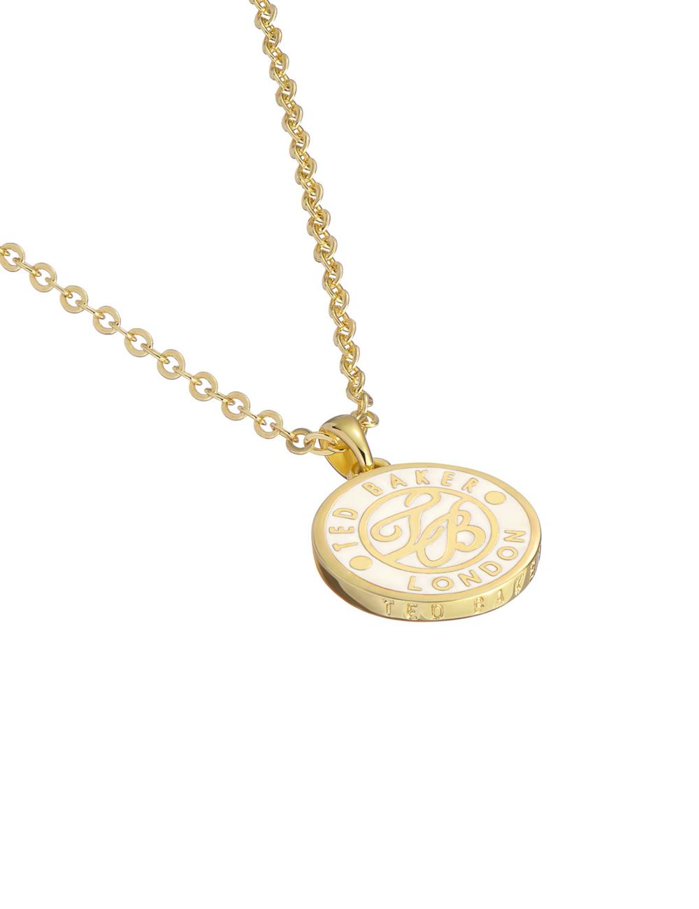 Gold Women Ted Baker MONELLA - Monogram Logo Coin Pendant Necklaces | NZ  NLFD-57023