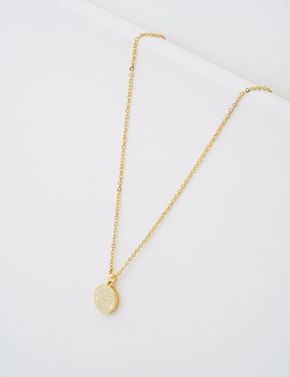 Gold Women Ted Baker MONELLA - Monogram Logo Coin Pendant Necklaces | NZ  NLFD-57023