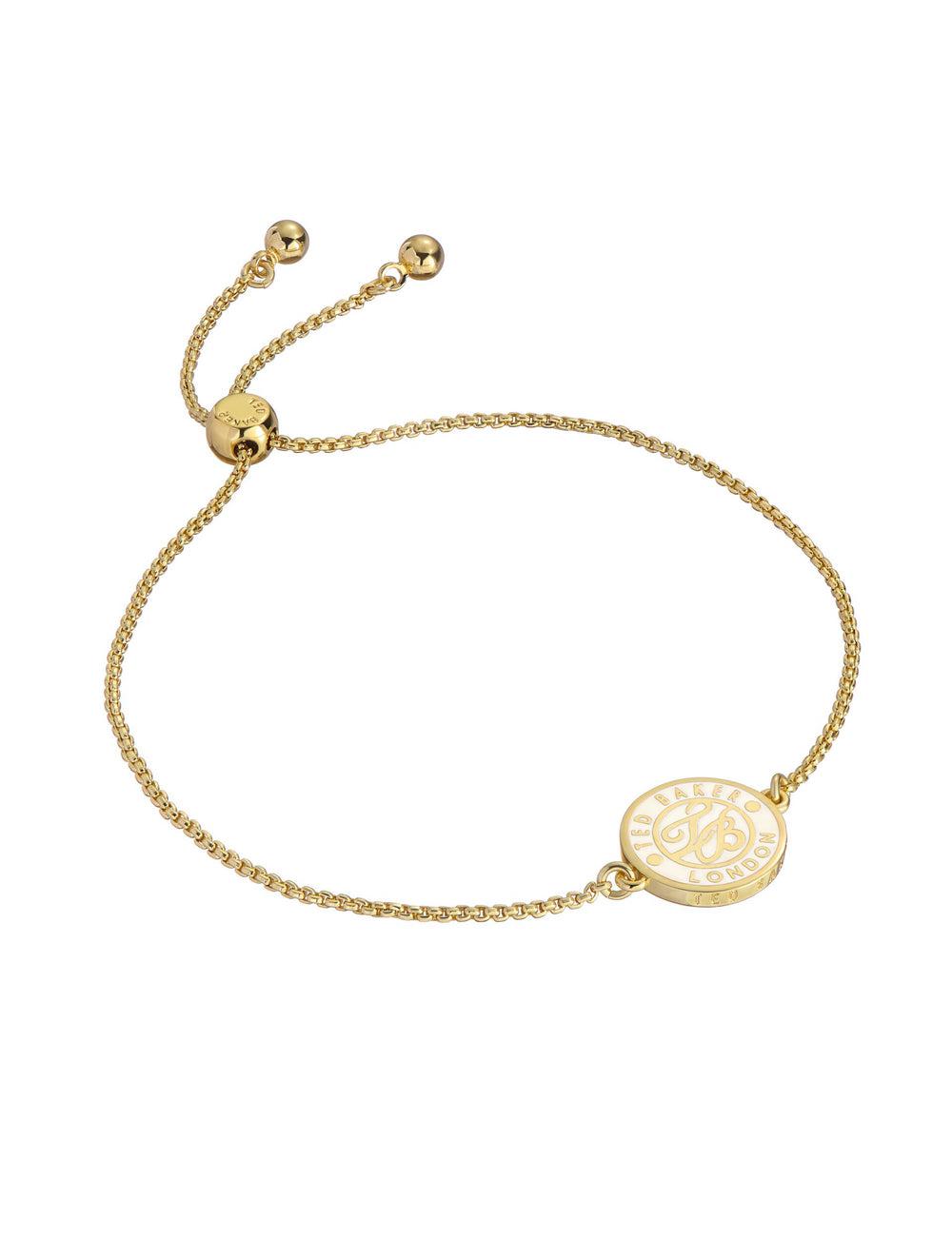 Gold Women Ted Baker MONELLE - Monogram Logo Coin Adjustable Bracelets | NZ  ADXM-90842