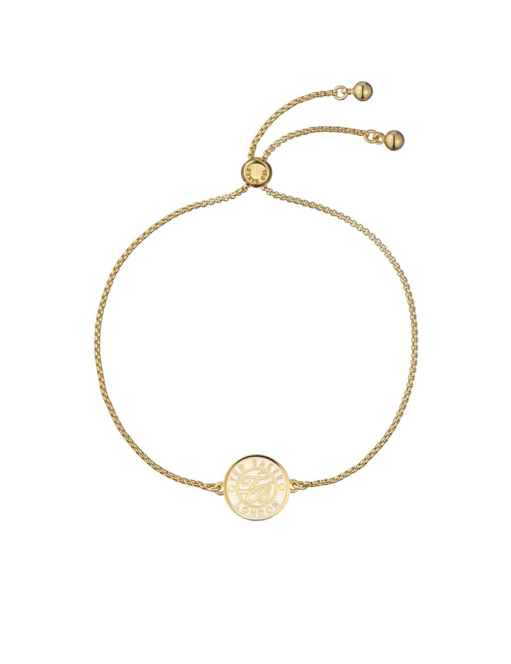 Gold Women Ted Baker MONELLE - Monogram Logo Coin Adjustable Bracelets | NZ  ADXM-90842