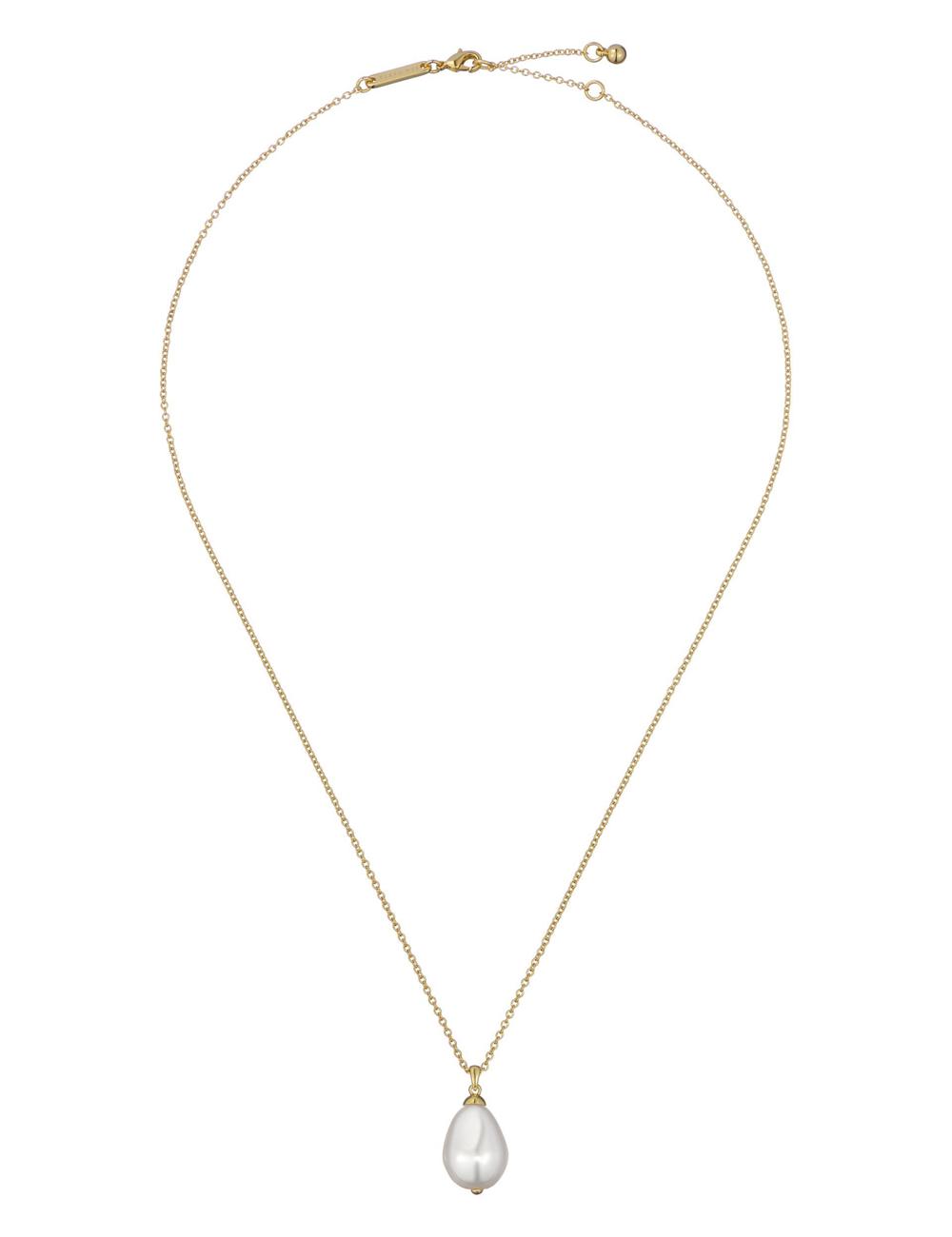 Gold Women Ted Baker PARMLIA - Pearl Drop Pendant Necklaces | NZ  GXAE-27945