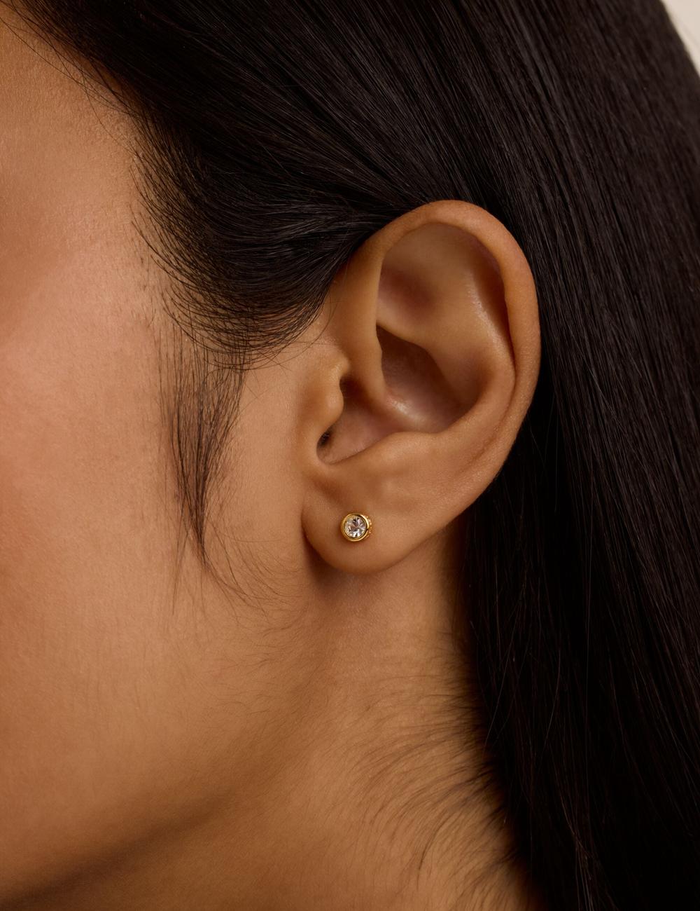 Gold Women Ted Baker SINEE - Mini Crystal Stud Earrings | NZ  DCHQ-71960