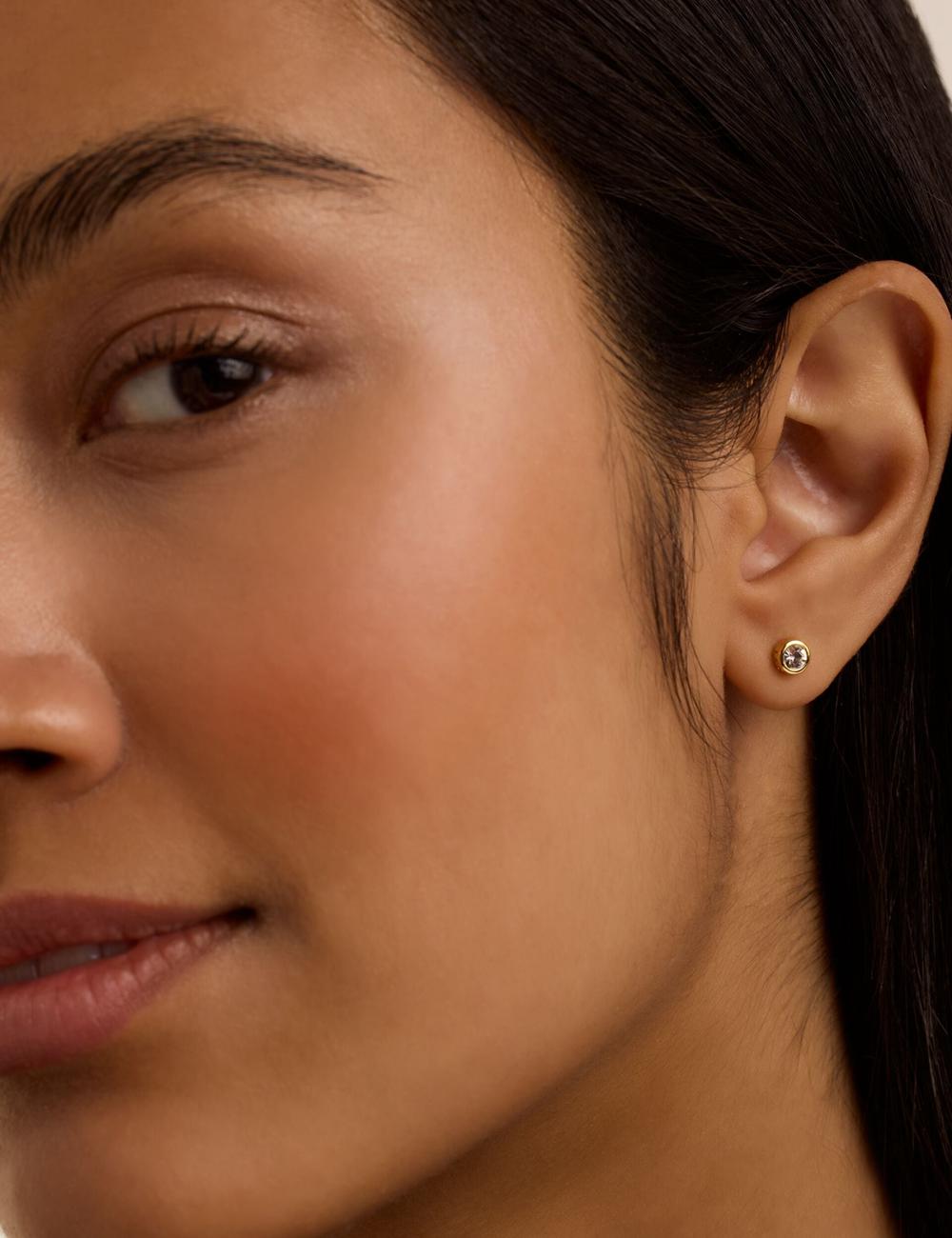 Gold Women Ted Baker SINEE - Mini Crystal Stud Earrings | NZ  DCHQ-71960