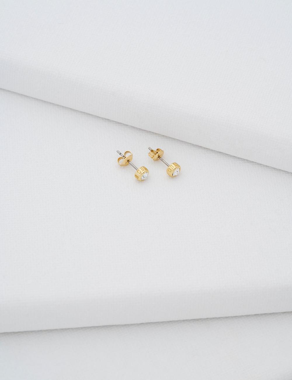 Gold Women Ted Baker SINEE - Mini Crystal Stud Earrings | NZ  DCHQ-71960
