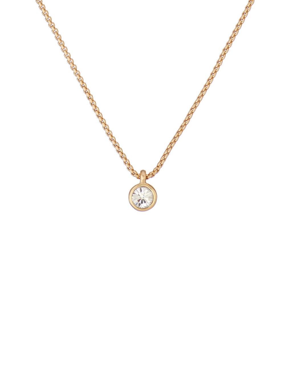 Gold Women Ted Baker SININAA - Mini Crystal Pendant Necklaces | NZ  PIND-54329