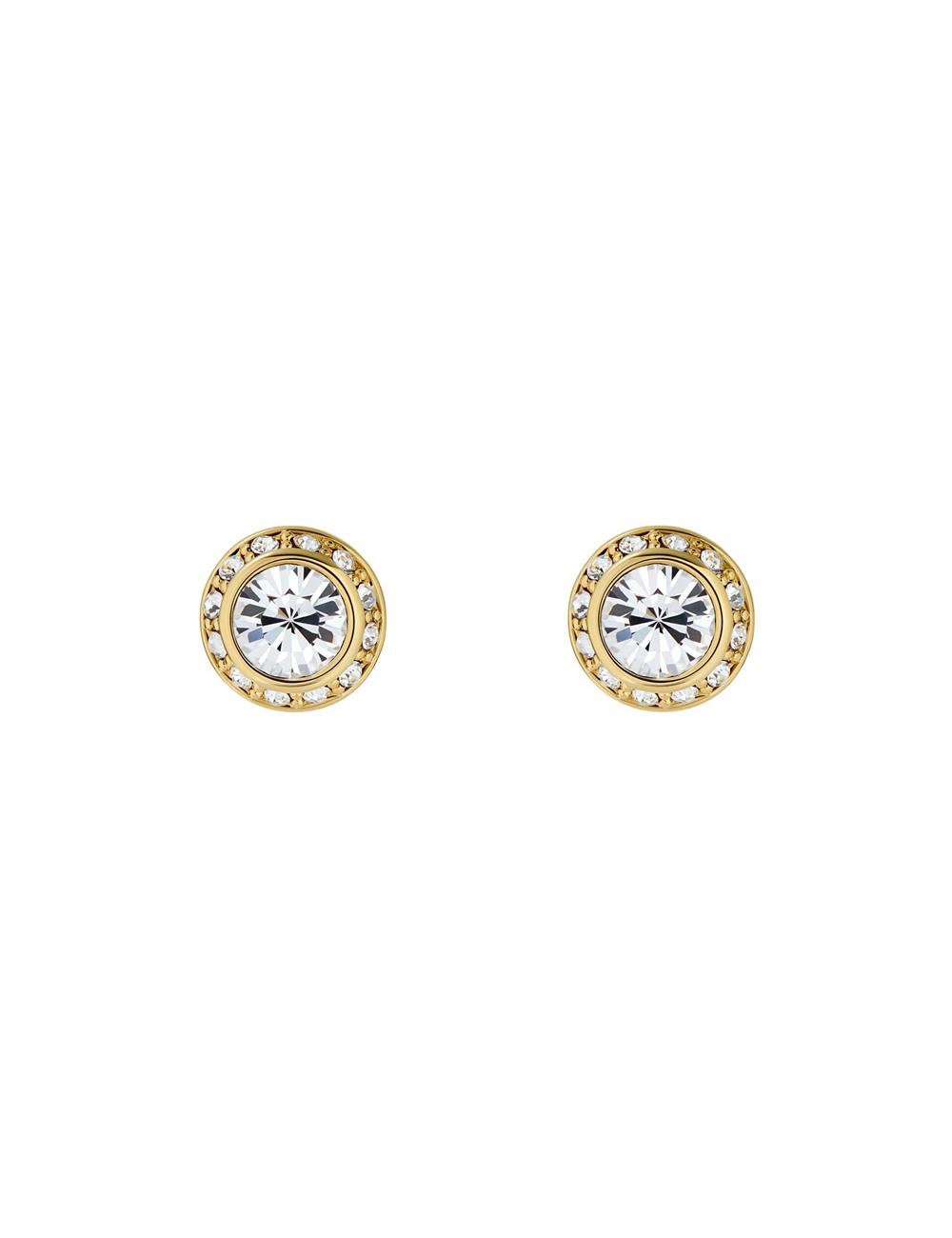 Gold Women Ted Baker SOLETIA - Solitaire Sparkle Crystal Stud Earrings | NZ  GQOS-86091