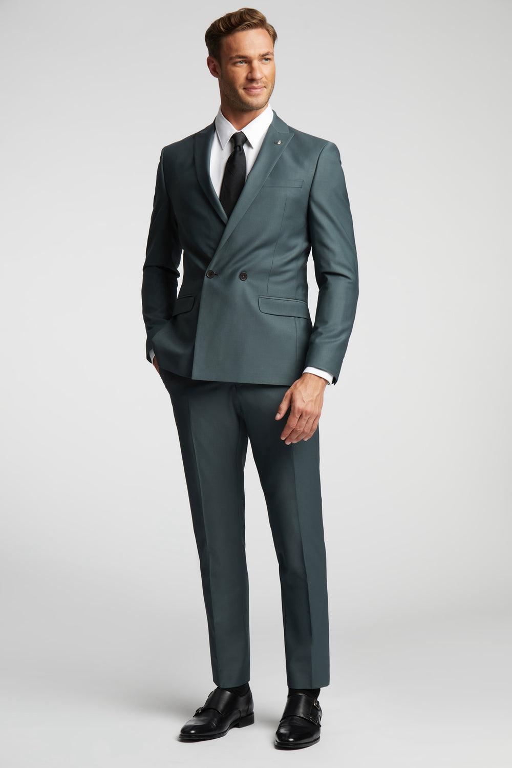 Green Men Ted Baker LUNANTS - Wool Blend Slim Suit Trousers | NZ  YVAU-83164