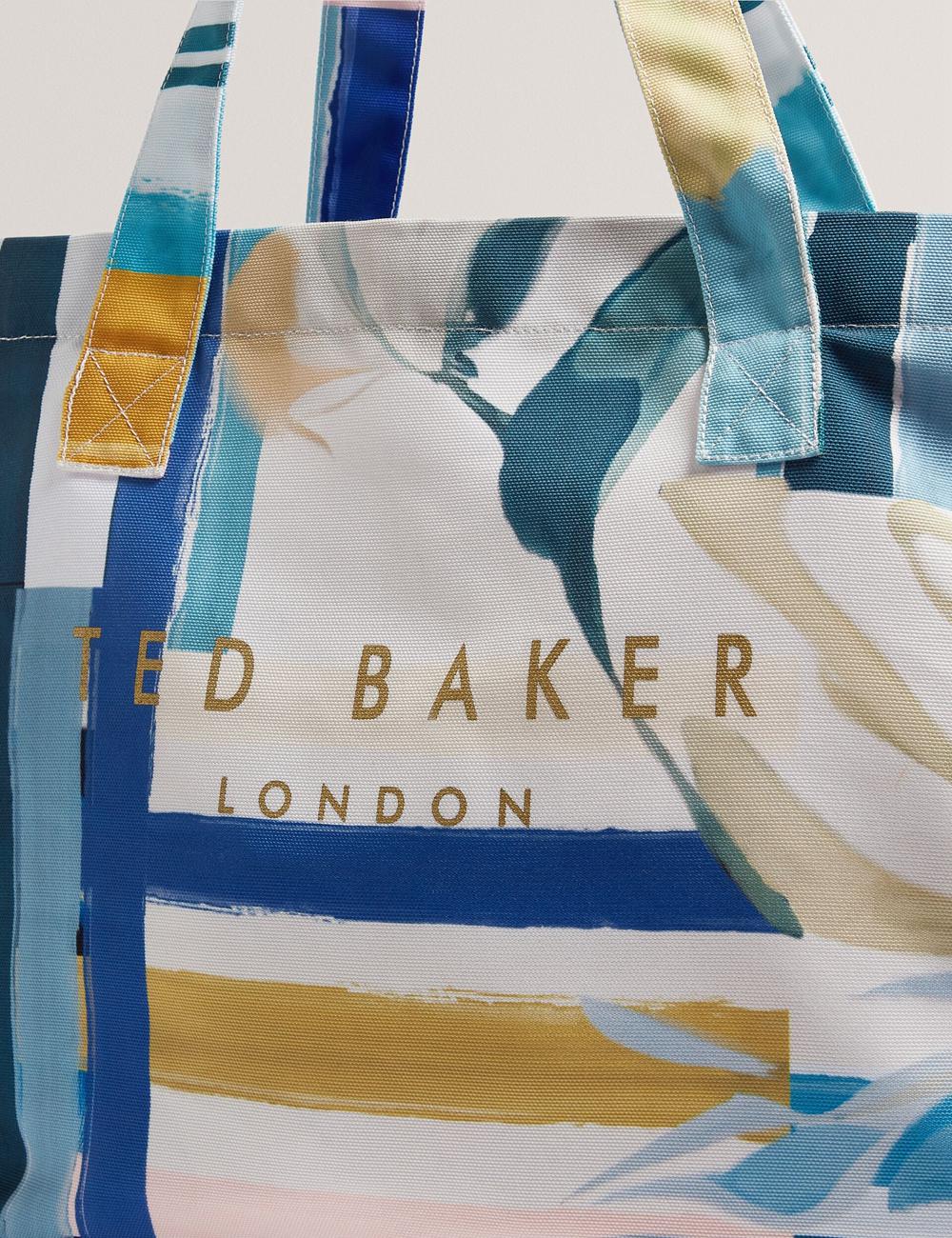 Green Women Ted Baker SHELYSS - Printed Beach & Flip Flops Set Tote Bags | NZ  LANE-28540