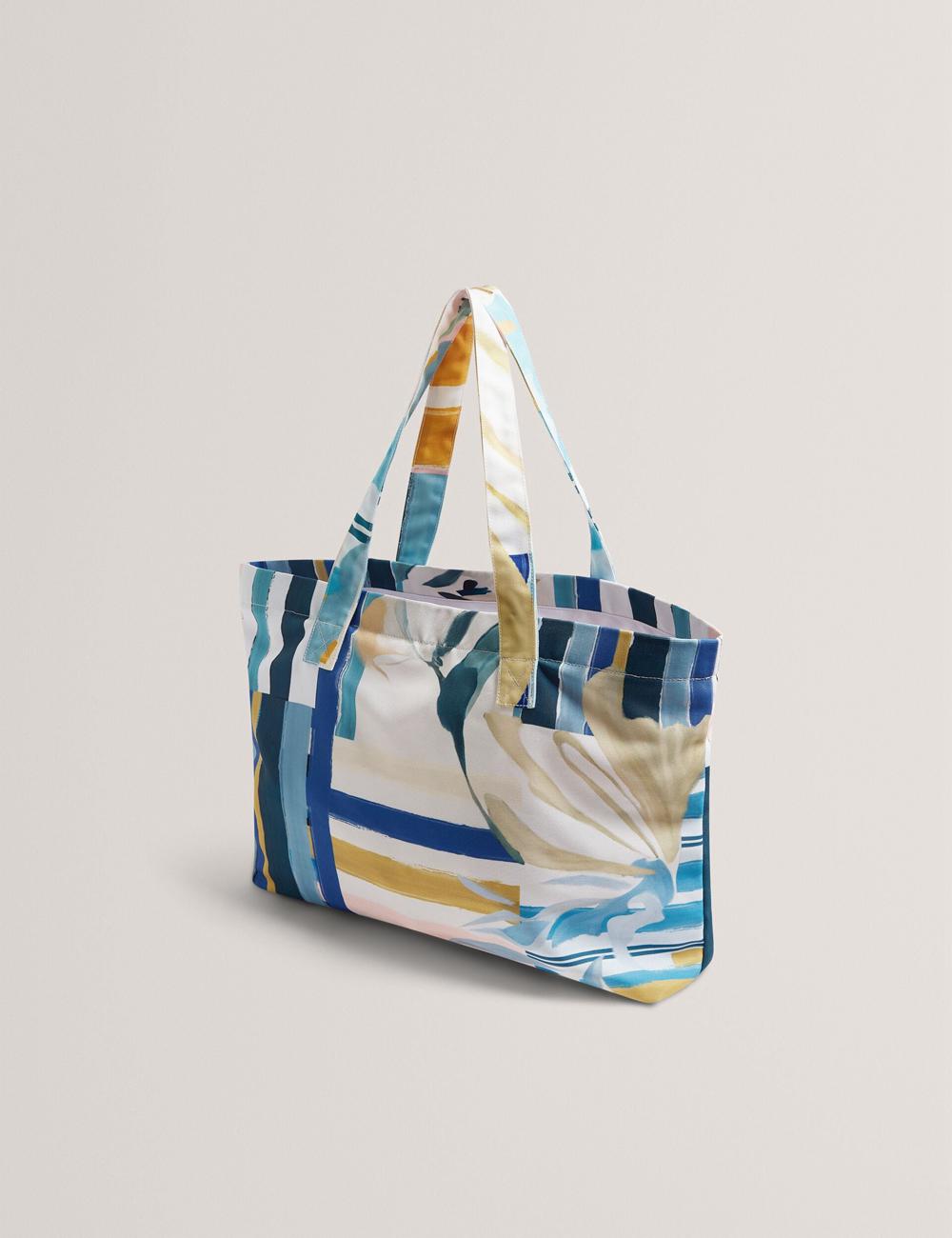 Green Women Ted Baker SHELYSS - Printed Beach & Flip Flops Set Tote Bags | NZ  LANE-28540