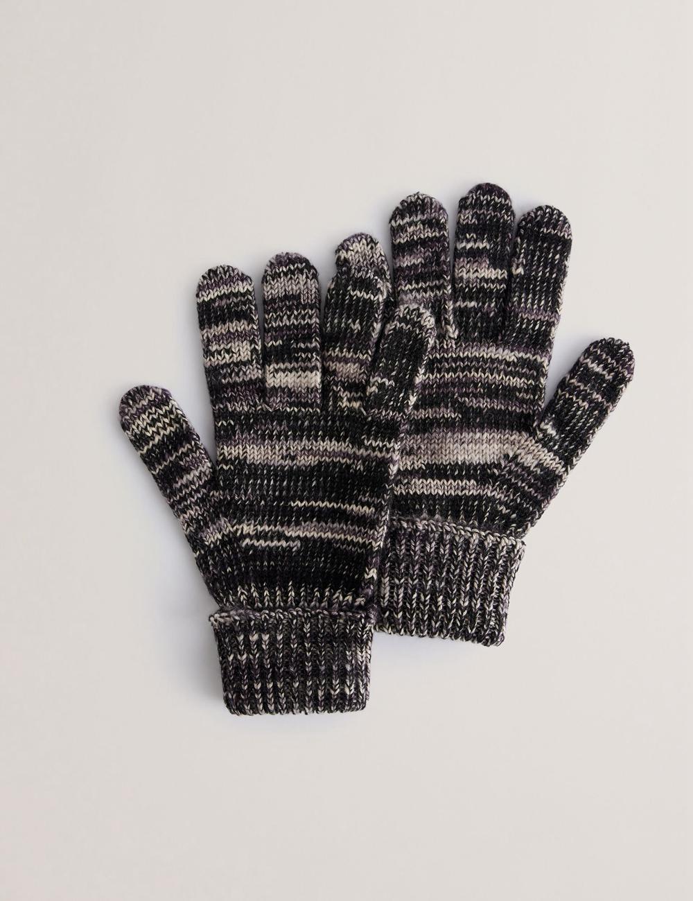Grey Men Ted Baker PERCIYS - Marl Knit Ribbed Cuff Gloves | NZ  XEUW-46098