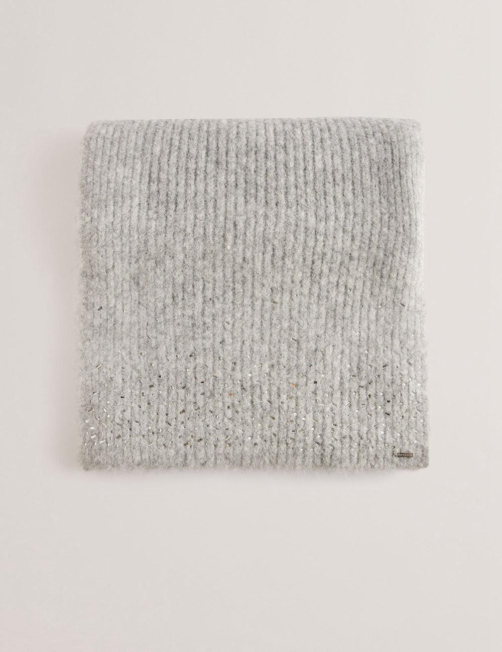 Grey Women Ted Baker KERIISA - Scattered Rhinestone Knitted Scarves | NZ  OIAZ-30271