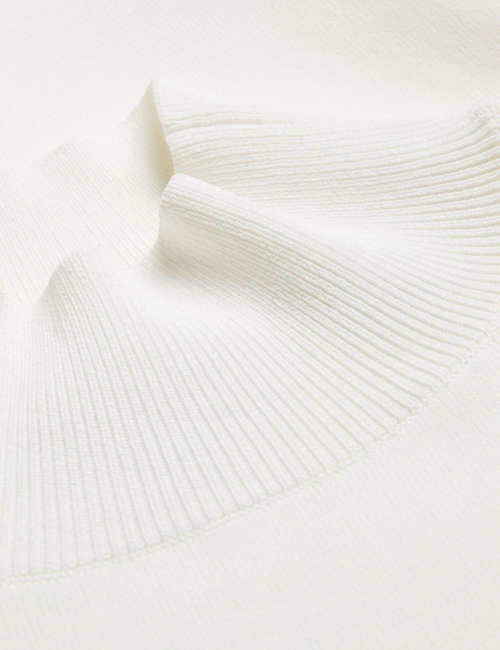 Ivory Women Ted Baker LAYNHA - Flared Sleeve High Neck Knitted Top Jumpers | NZ  AZBH-63079