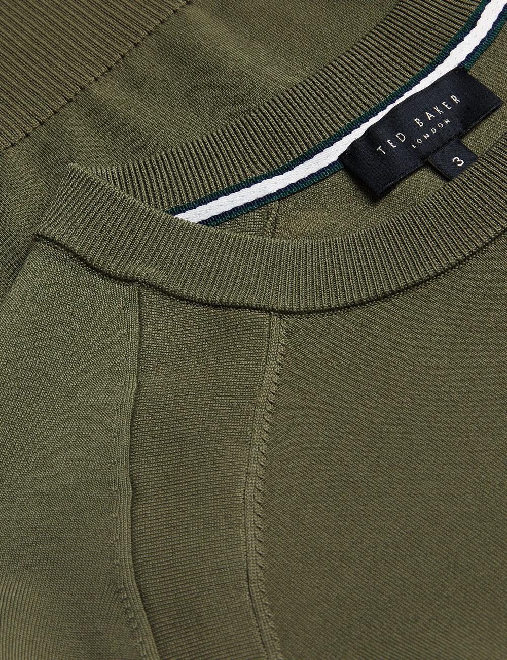 Khaki Men Ted Baker MAYWO - Saddle Shoulder Crew Neck Jumpers | NZ  WDNK-85413
