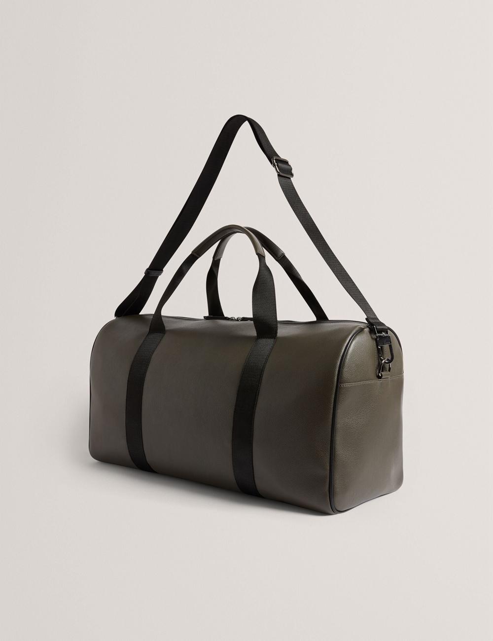 Khaki Men Ted Baker TAISON - Pebbled Faux Leather Holdall Bags | NZ  DMGK-98054