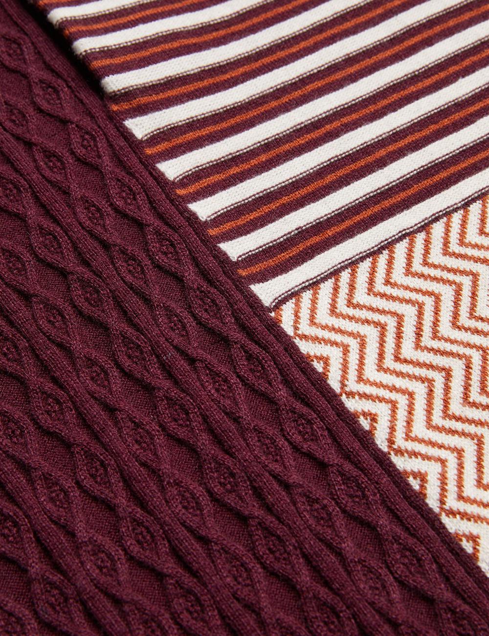 Maroon Men Ted Baker MINSTA - Textured Patchwork Knit Polos Shirts | NZ  TXZB-14782