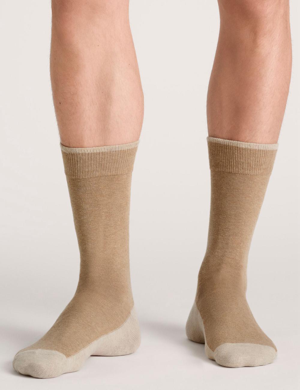 Medium Grey Men Ted Baker 3 Pack Geometric Stripe Crew Socks | NZ  GIYF-03625