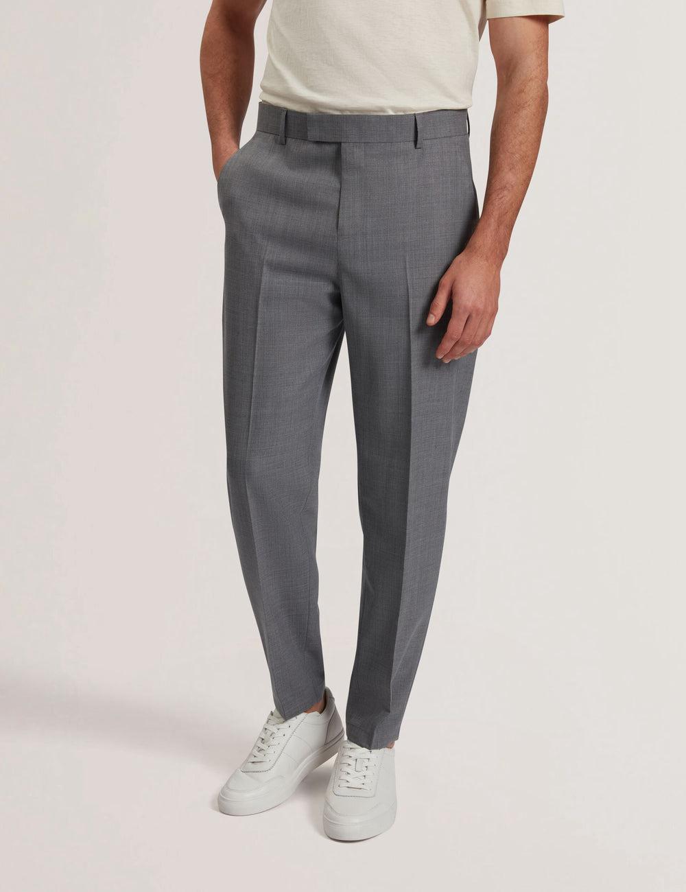 Mid-Grey Men Ted Baker SELWYNT - Lightweight Wool Blend Trousers | NZ  AJCB-59634